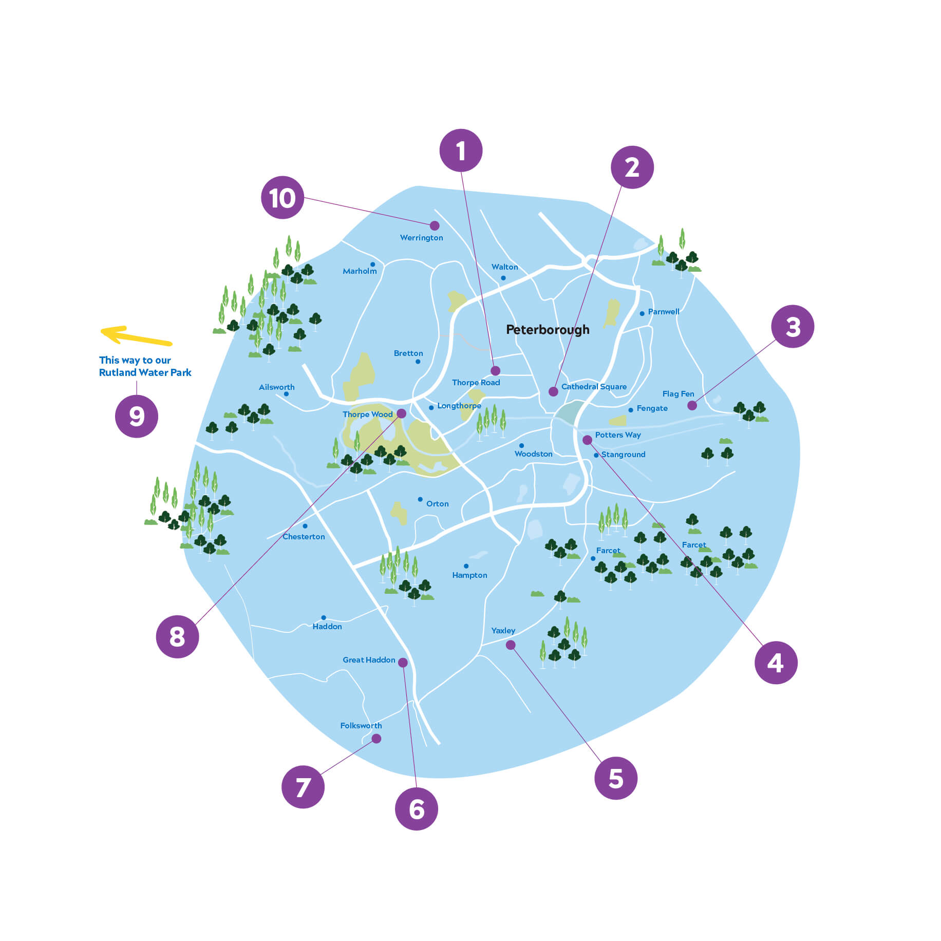 Peterborough map of investment